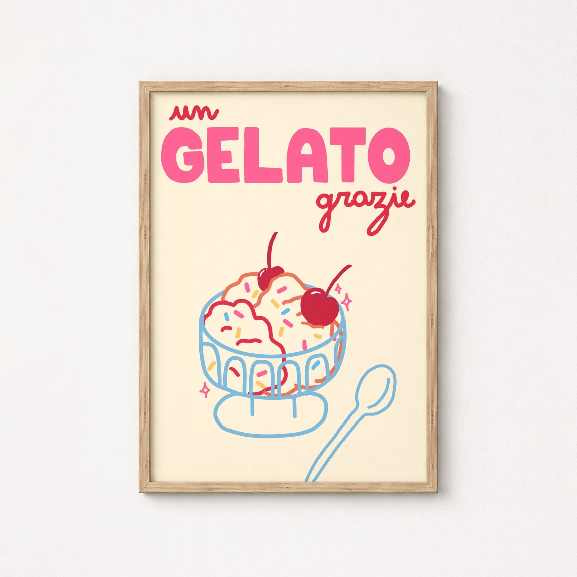 Gelato Poster – Italian Ice Cream Wall Art Print