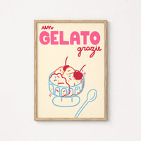 Gelato Poster – Italian Ice Cream Wall Art Print