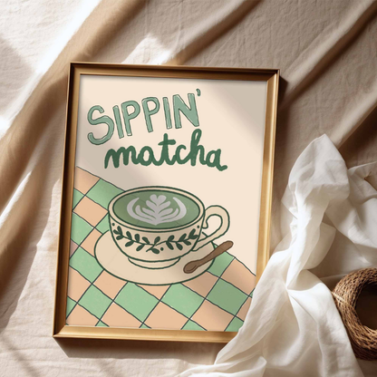Matcha Wall Art – Cozy Kitchen Decor