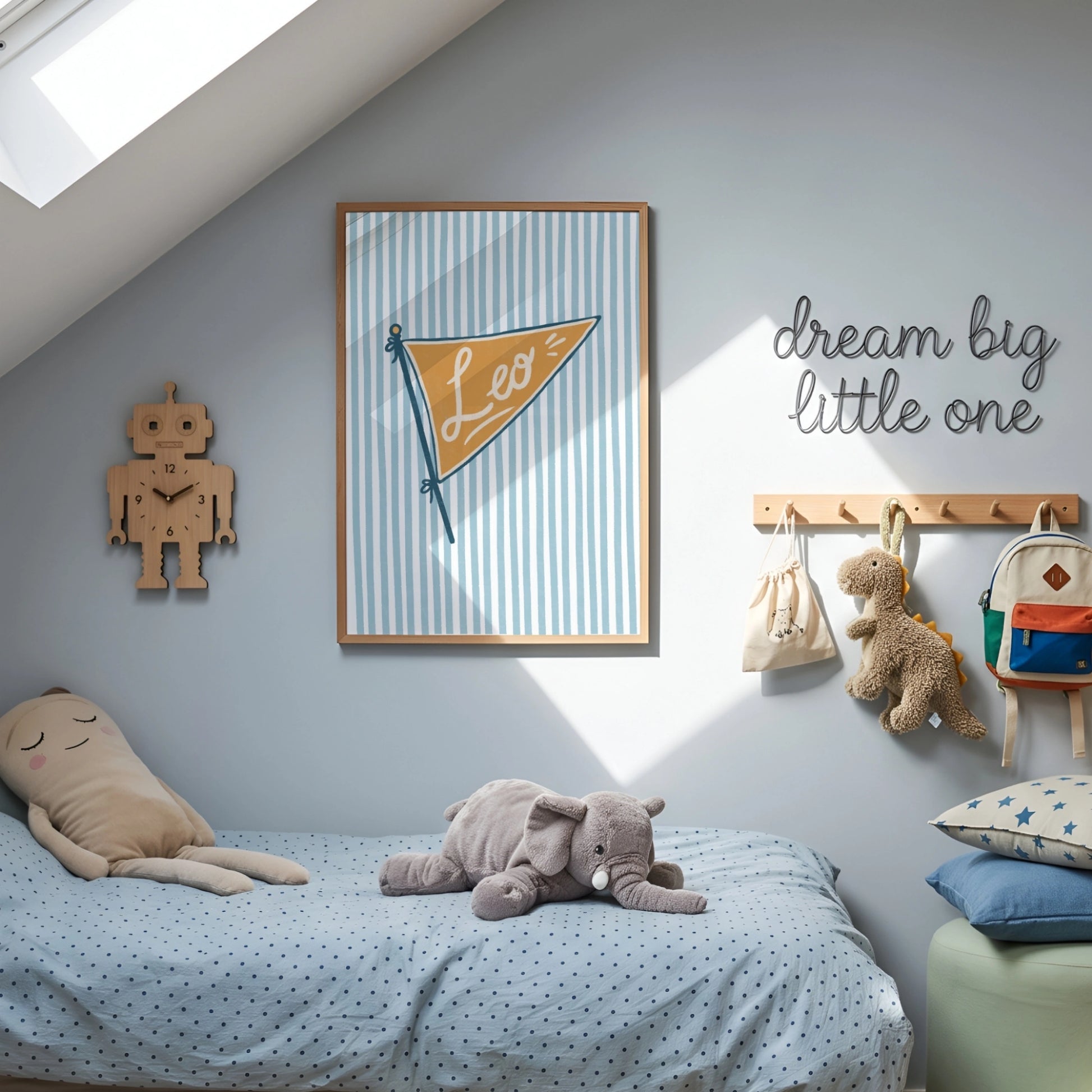 Personalized Nursery Name Wall – Art mural personnalisé