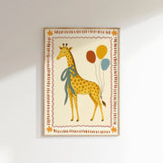 Giraffe with Balloons – Nursery & Kids Wall Art