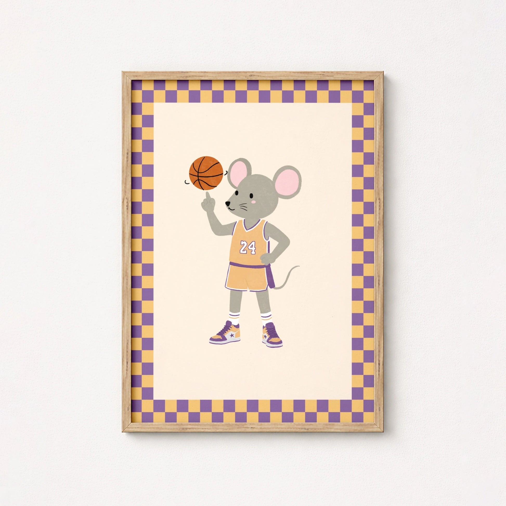 Basketball Mouse Nursery Print