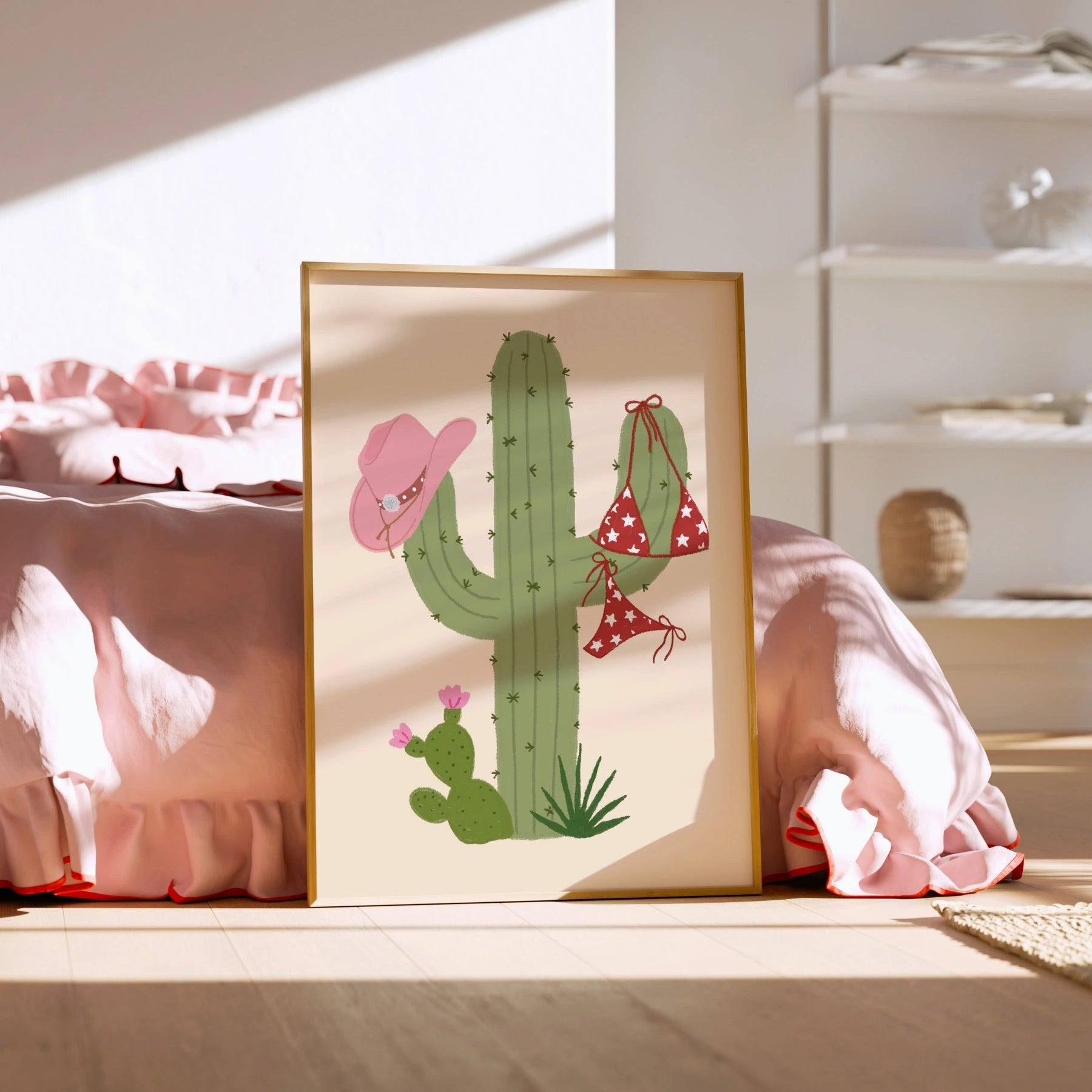 Cowgirl Cactus Wall Art