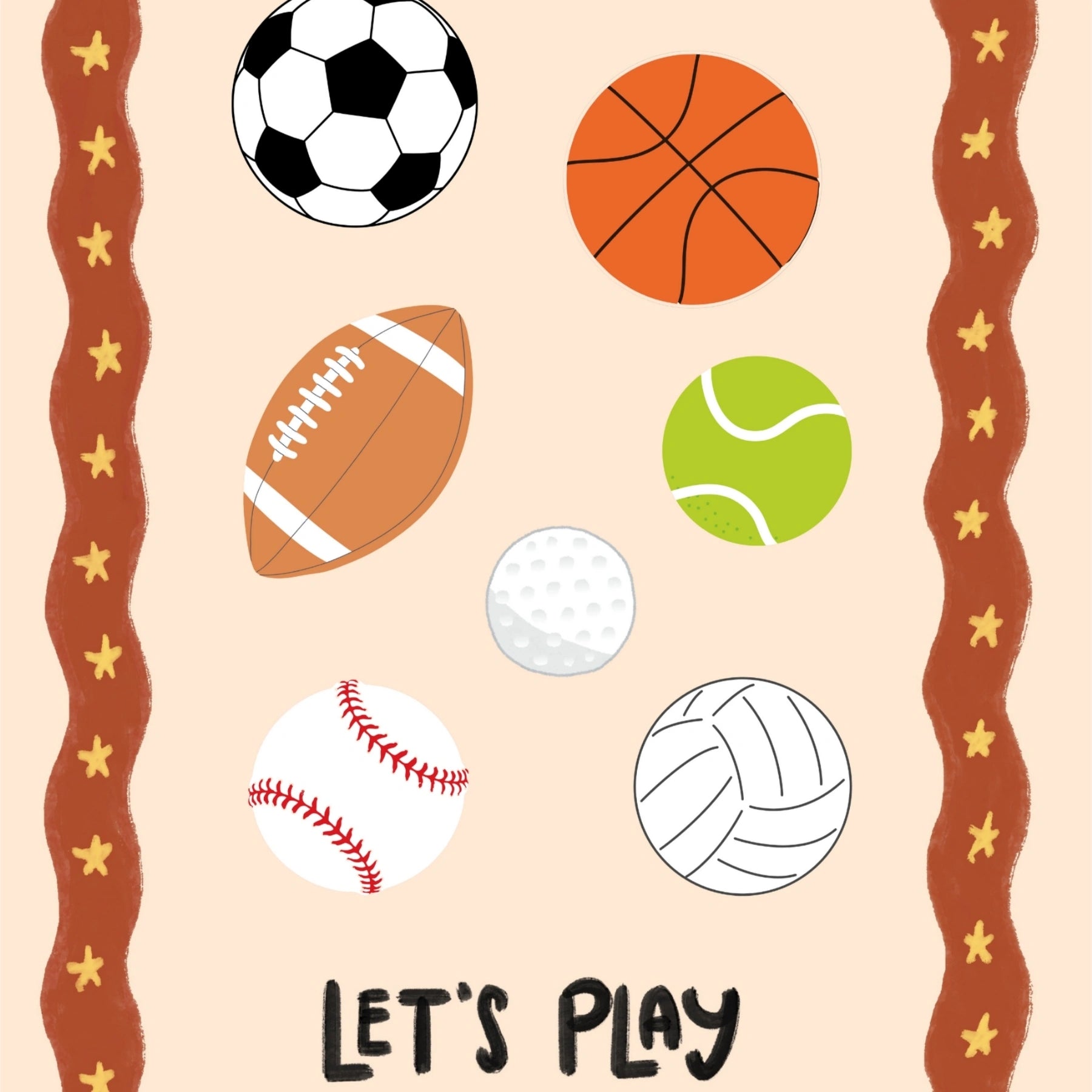 Let’s Play Sports Nursery Wall Art