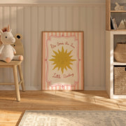 Pink Sunshine Little Darling – Nursery & Kids Wall Art