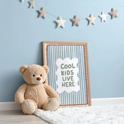 Cool Kids Live Here Blue – Nursery & Kids Wall Art