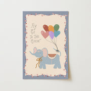 Elephant Balloon – Nursery & kids wall art