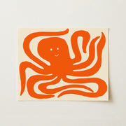 Orange Octopus - Coastal Wall Art
