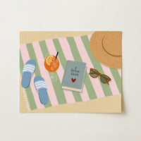 Surf Up Wall Art - Poster colorato con tavola da surf