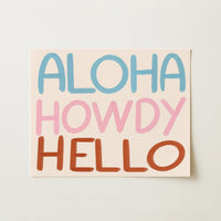 Aloha Howdy Hello Wall Art
