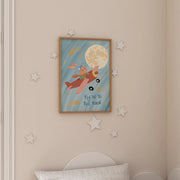 Fly Me to the Moon Bunny – Nursery & Kids Wall Art