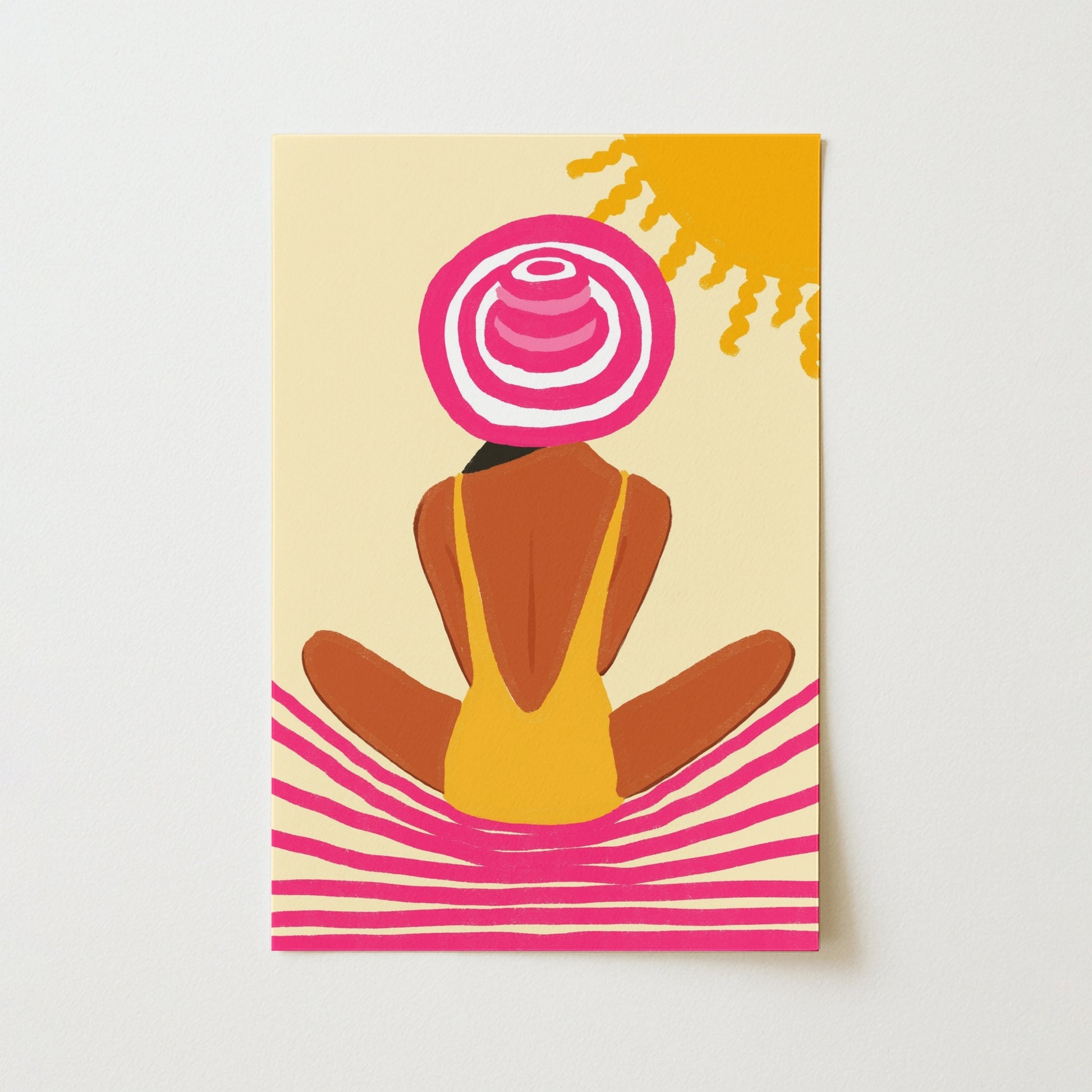 Beach Girl Wall Art - Coastal Summer Print