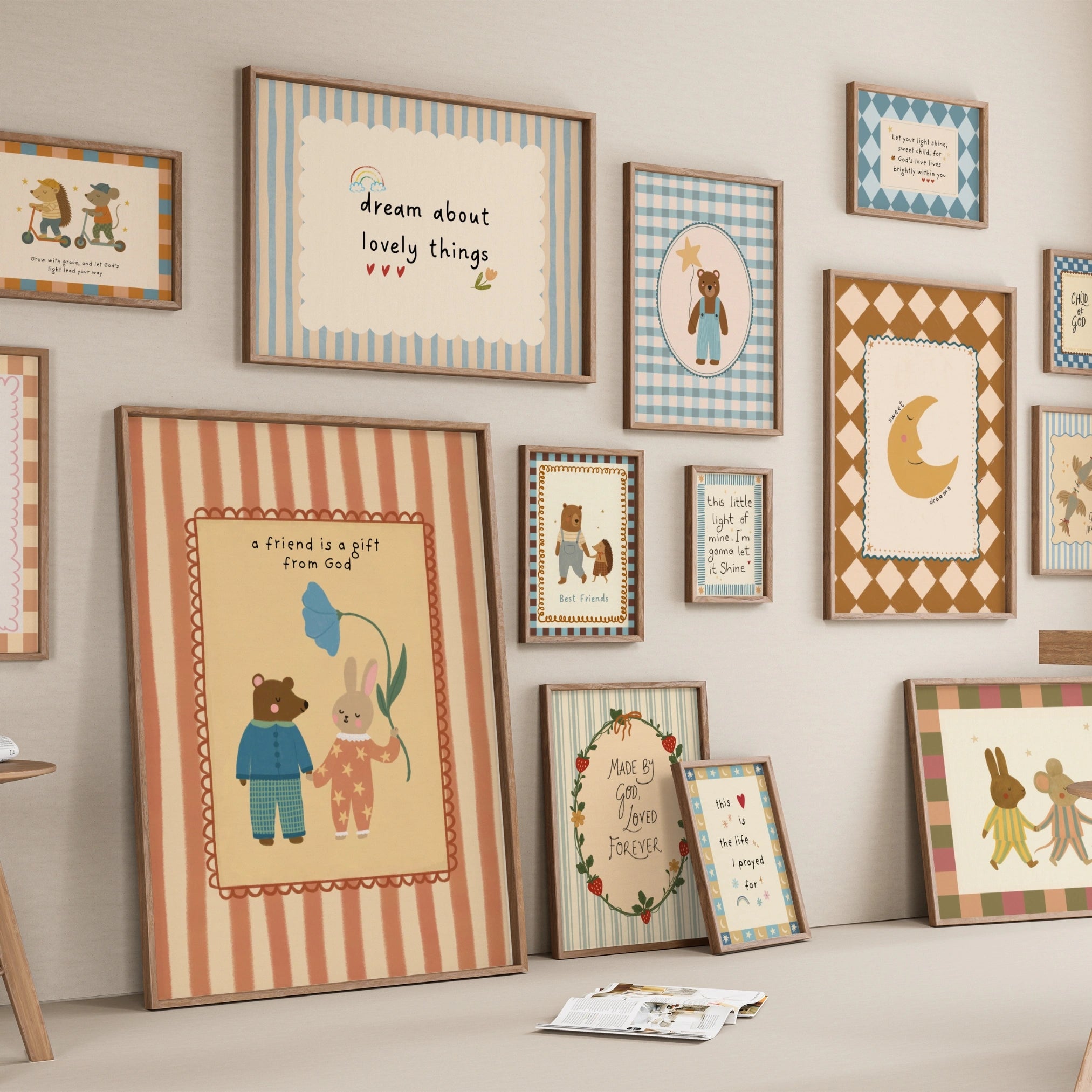 Handmade Christian Nursery Set of 16 Prints