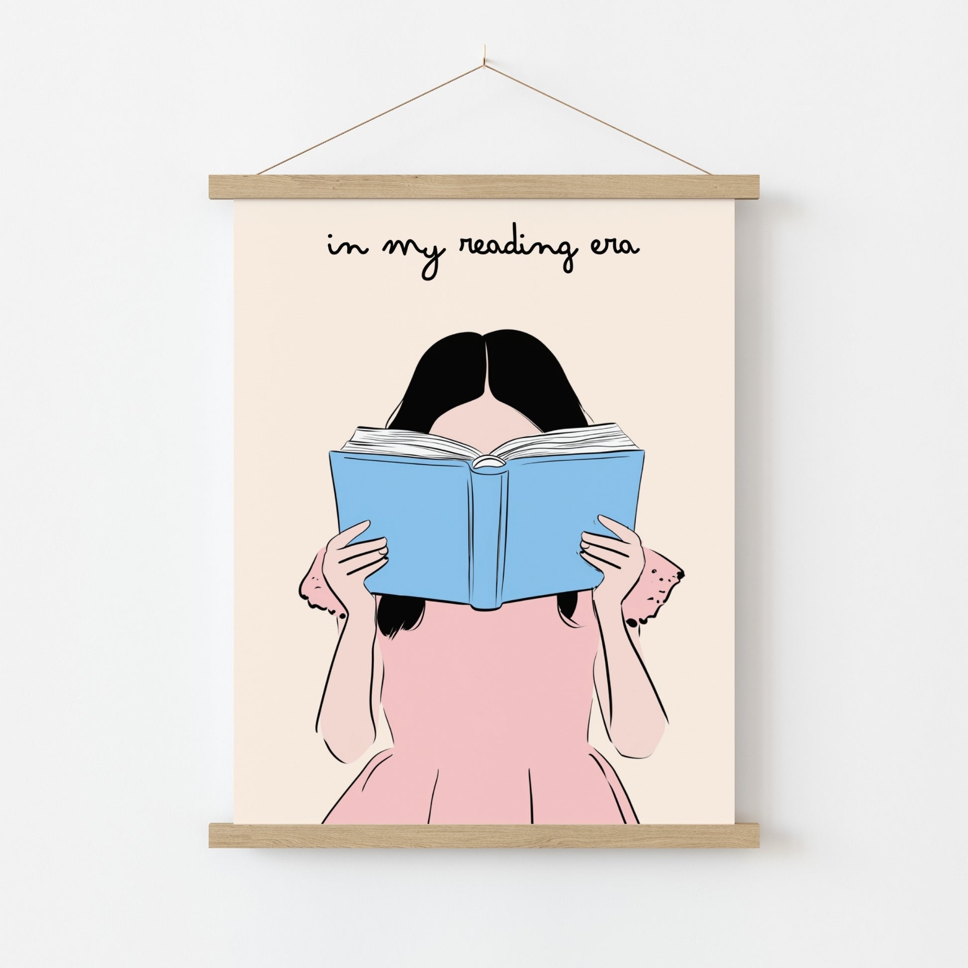 In My Reading Era – Girl with Book Print