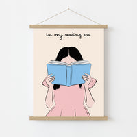 In My Reading Era – Girl with Book Print