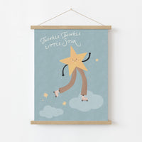 Skating Star Nursery Print