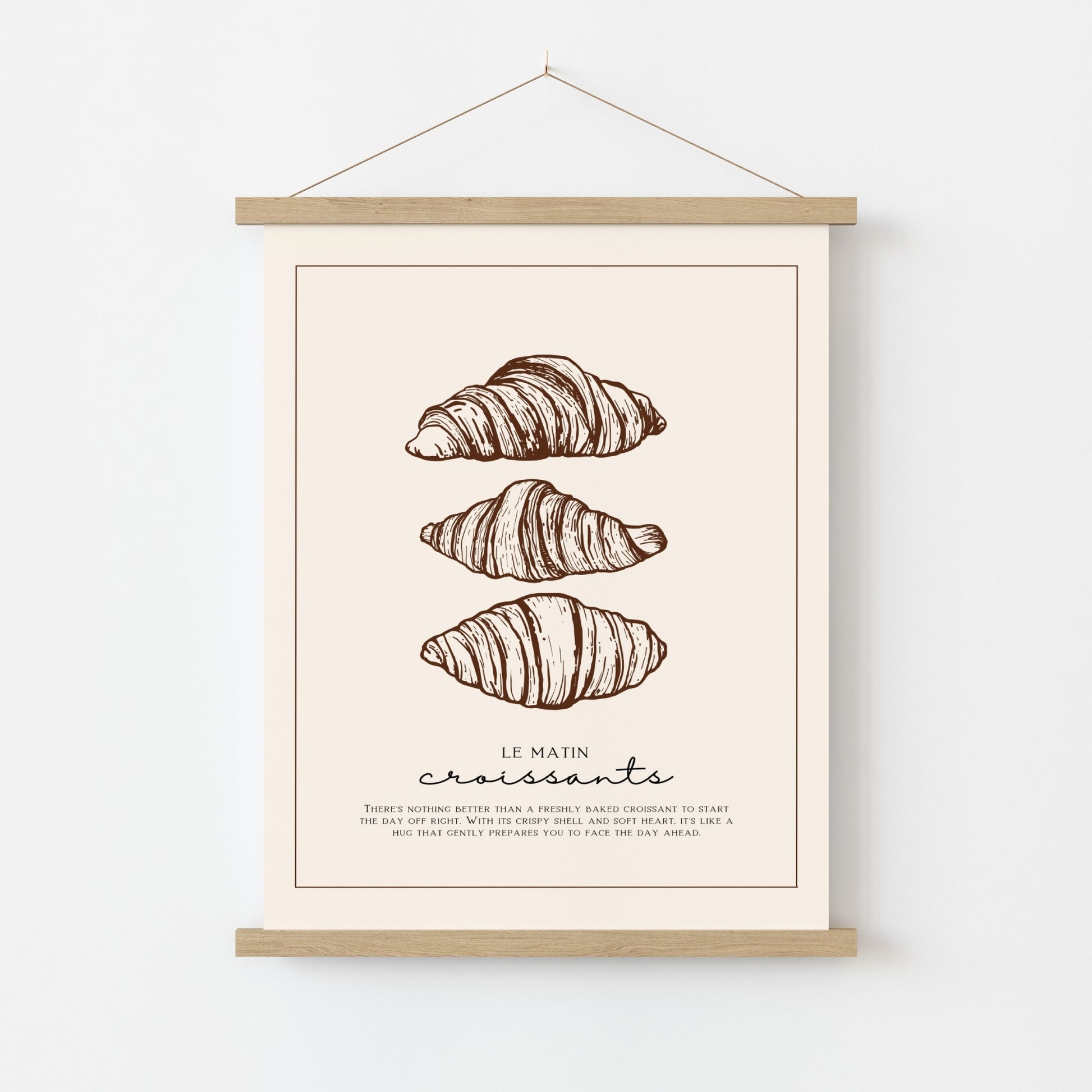 Croissant Kitchen Print – French Pastry Wall Art
