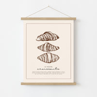 Croissant Kitchen Print – French Pastry Wall Art