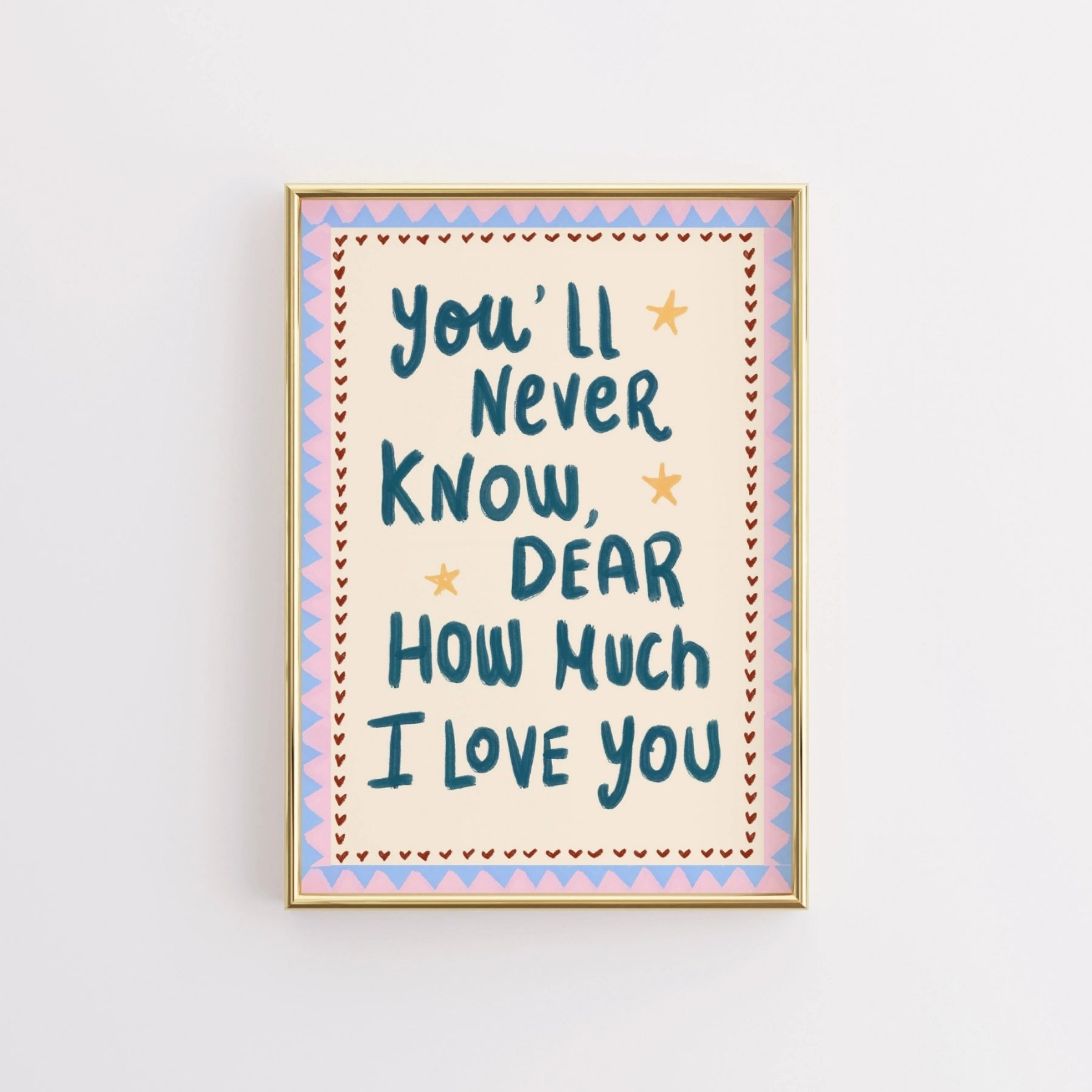 Poster per cameretta con frase d’amore