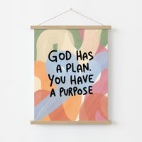 God Has a Plan Christian Wall Art – Cute Bible Verse Print