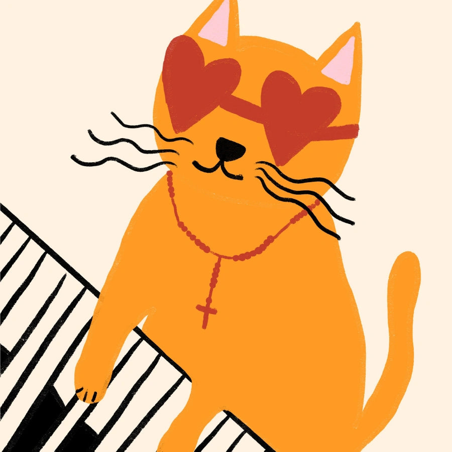 Paws & Pray Christian Wall Art – Funny Cat Faith Print