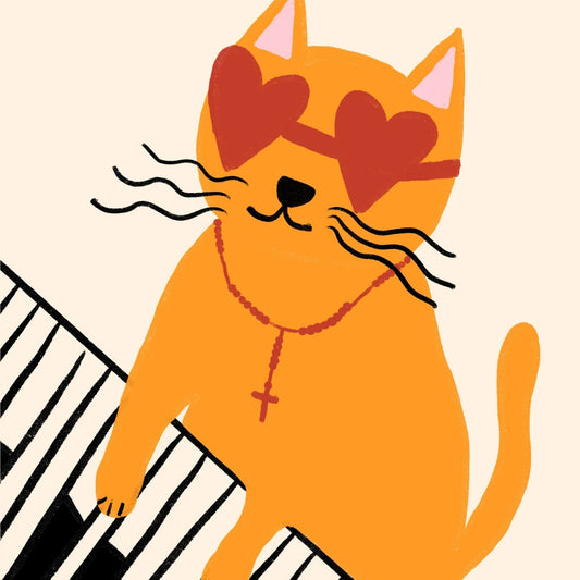 Paws & Pray Christian Wall Art – Funny Cat Faith Print