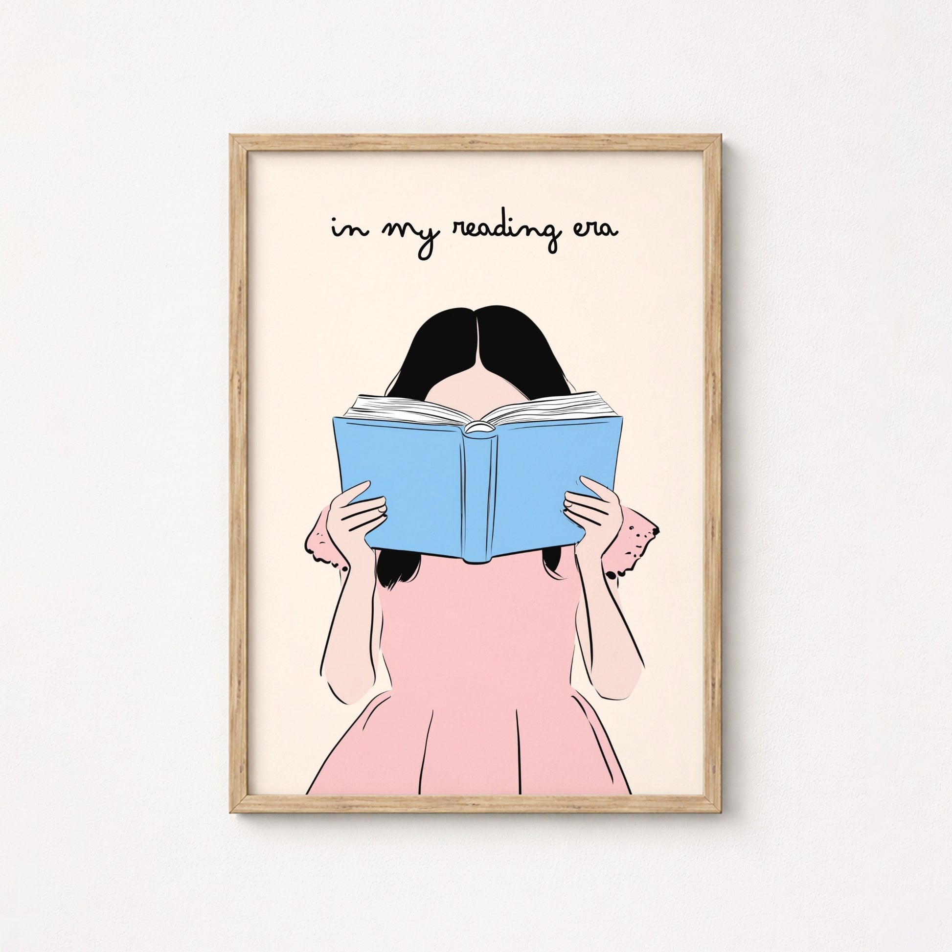 In My Reading Era – Girl with Book Print
