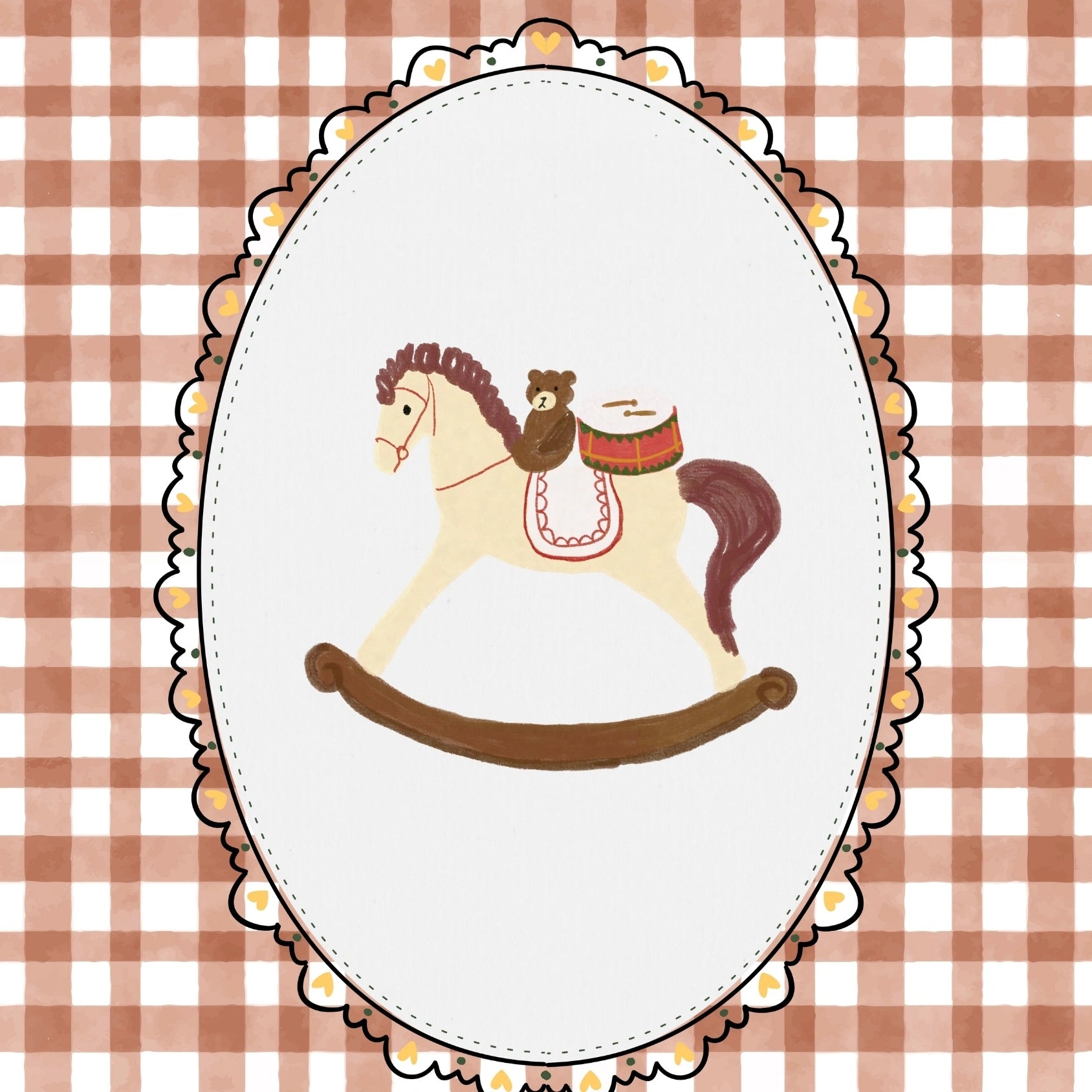 Cavallo a dondolo d'epoca