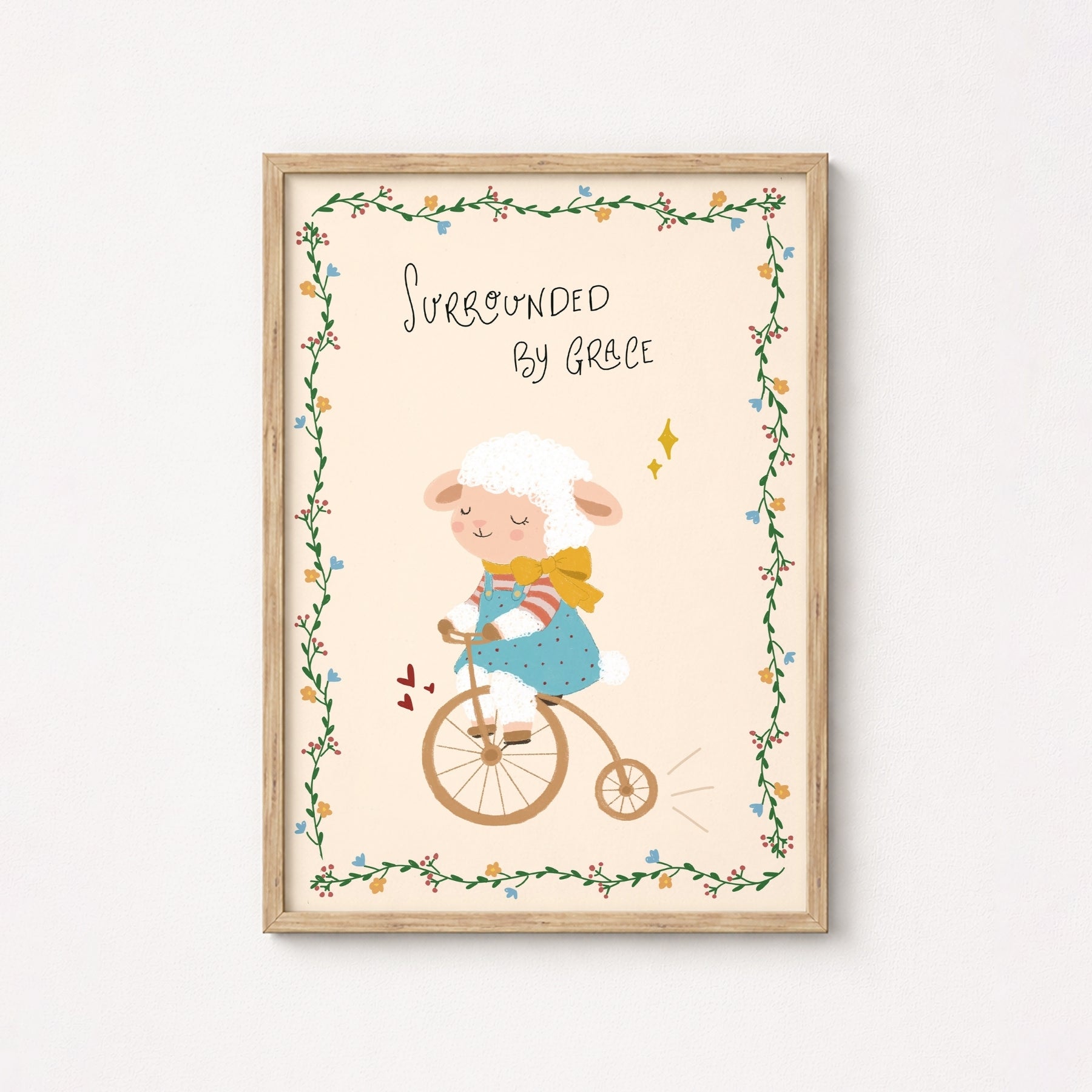 Cute Lamb Baby Room Decor, Christian Nursery Decor