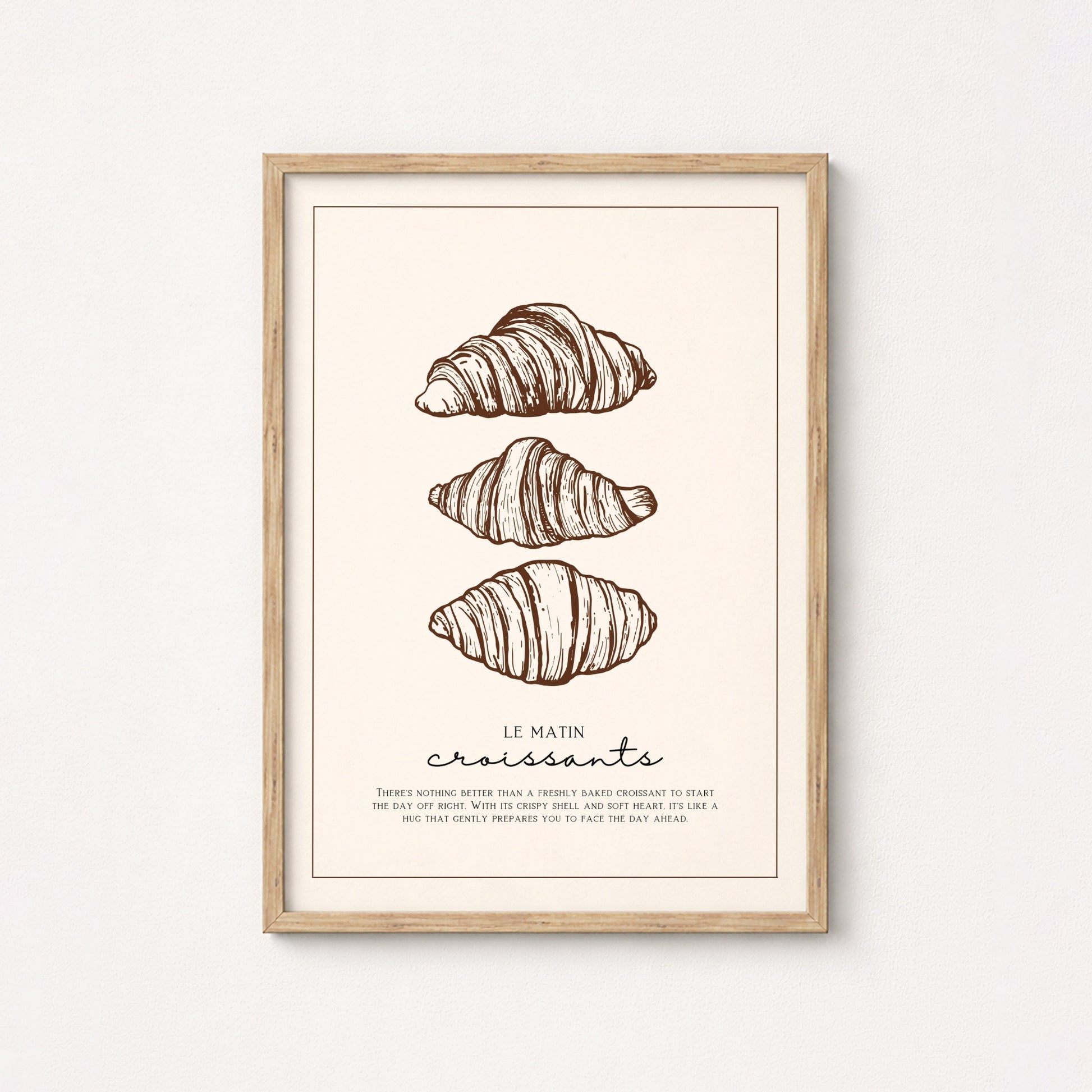 Croissant Kitchen Print – French Pastry Wall Art