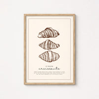 Croissant Kitchen Print – French Pastry Wall Art
