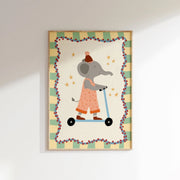 Elephant Scooter – Nursery & kids wall art