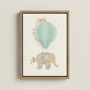 Elephant Hot Air Balloon – Nursery & Kids Canvas Wall Art