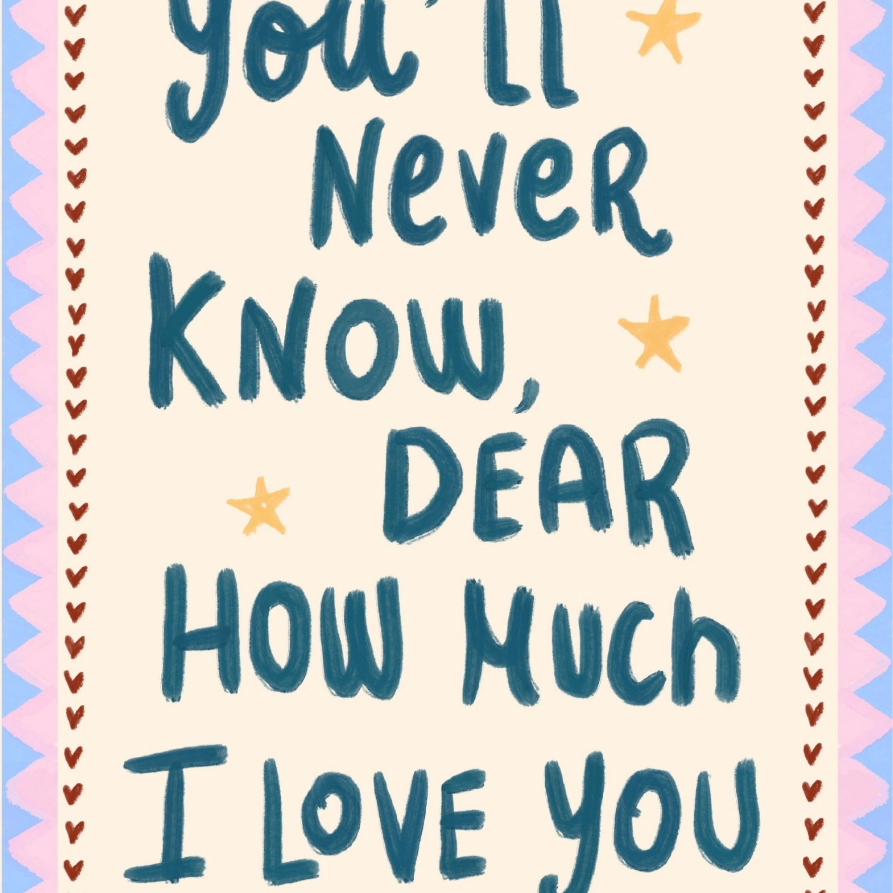 Poster pour chambre de bébé avec citation d’amour