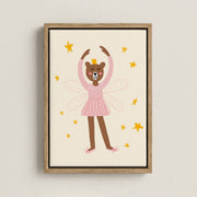 Fairy Bear Ballerina – Nursery & Kids Canvas Wall Art