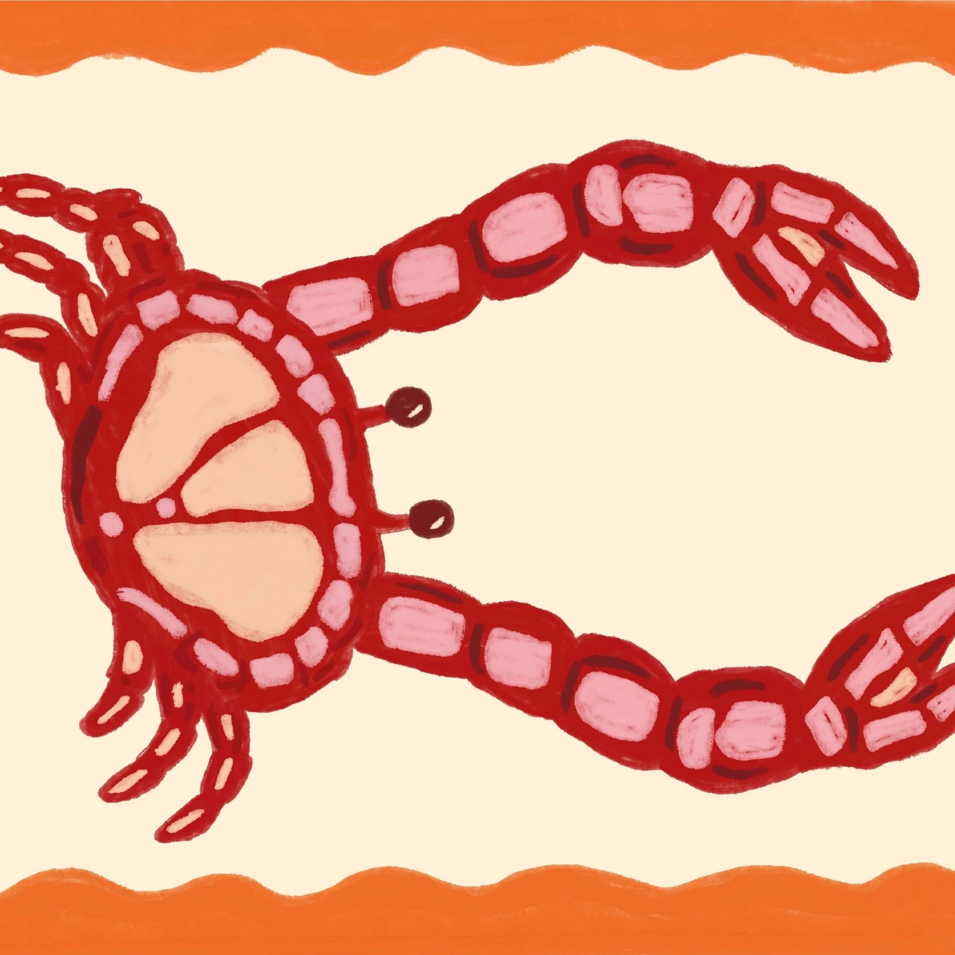 Affiche murale Crabe rouge