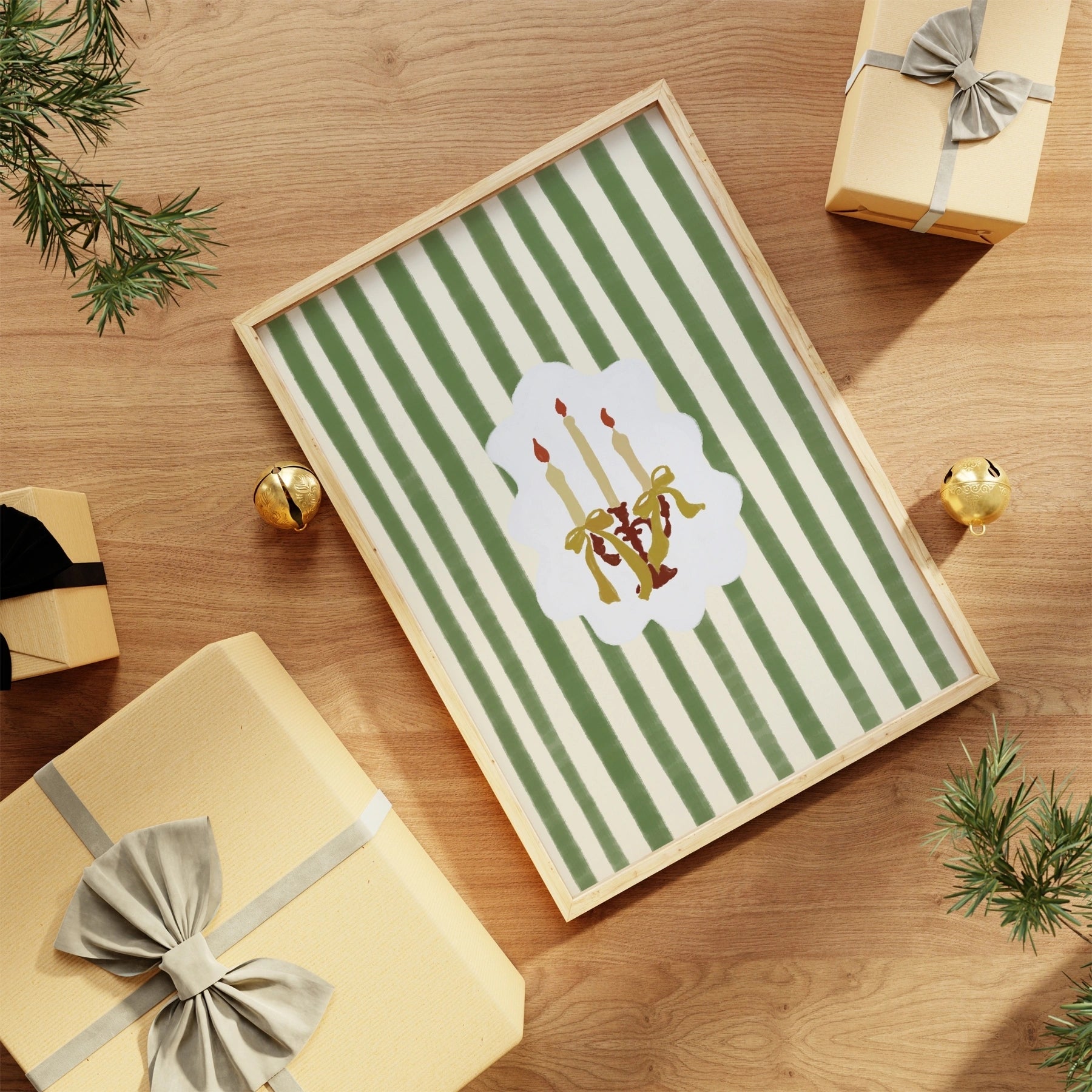 Christmas Candle Wall Art