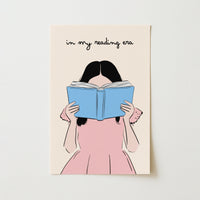 In My Reading Era – Girl with Book Print