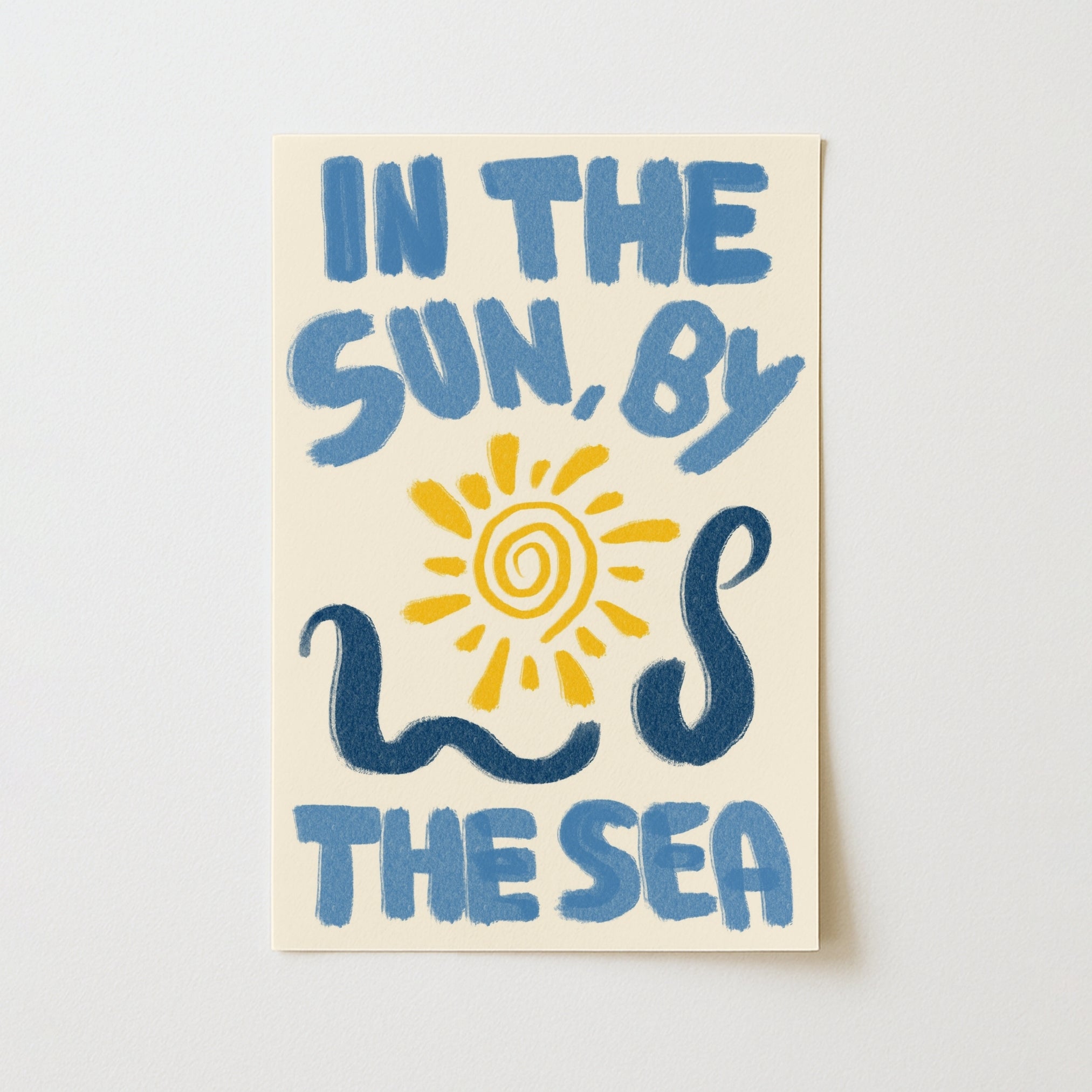 In the Sun by the Sea Wall Art - Coastal Summer Print