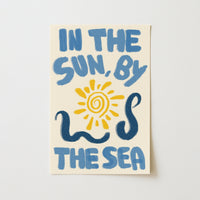In the Sun by the Sea Wall Art - Coastal Summer Print