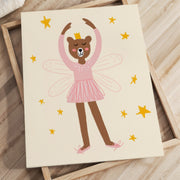 Fairy Bear Ballerina – Nursery & Kids Canvas Wall Art