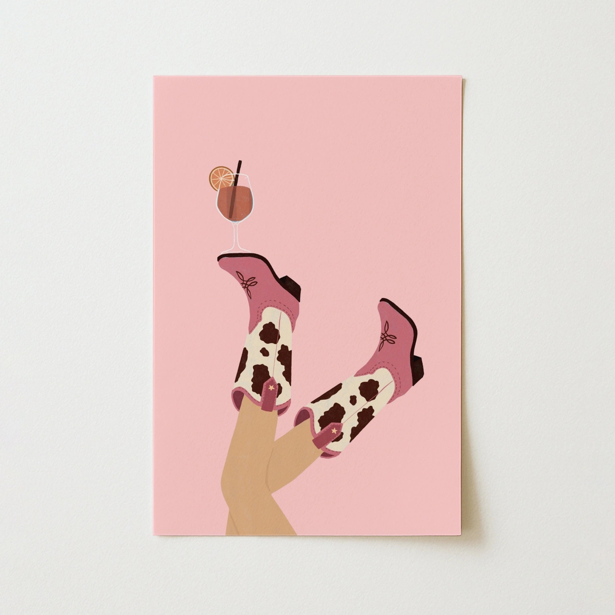 Coastal Cowgirl Boots Wall Art