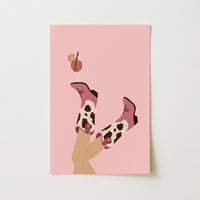 Coastal Cowgirl Boots Wall Art