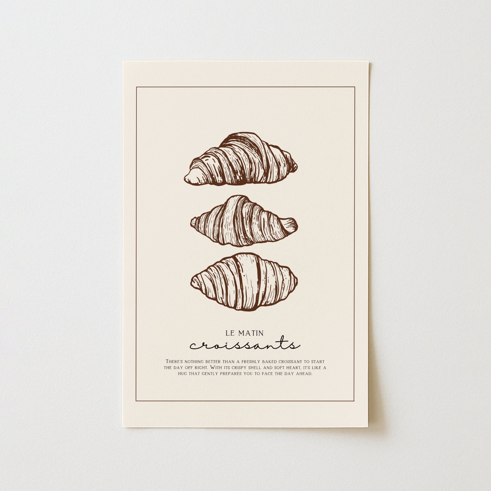 Croissant Kitchen Print – French Pastry Wall Art