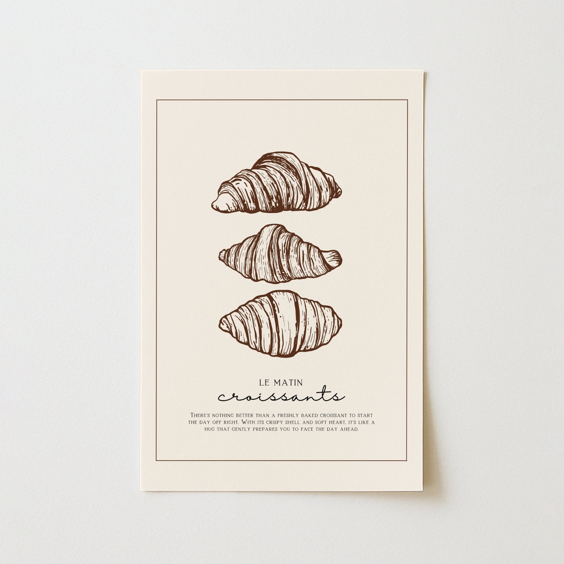 Croissant Kitchen Print – French Pastry Wall Art