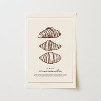 Croissant Kitchen Print – French Pastry Wall Art