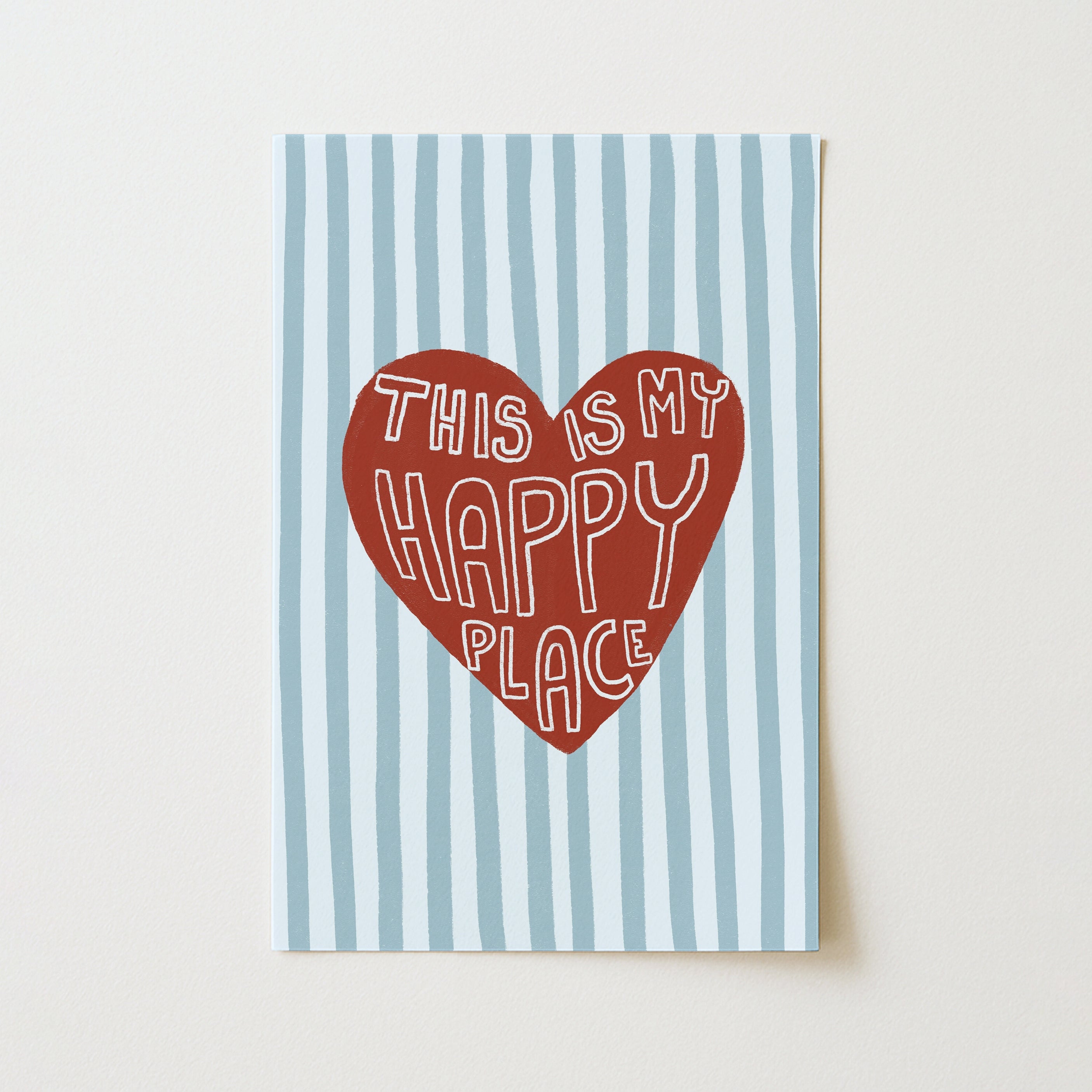Happy Place Heart Wall Art, Boys Room Decor