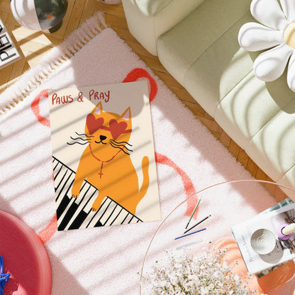Paws & Pray Christian Wall Art – Funny Cat Faith Print