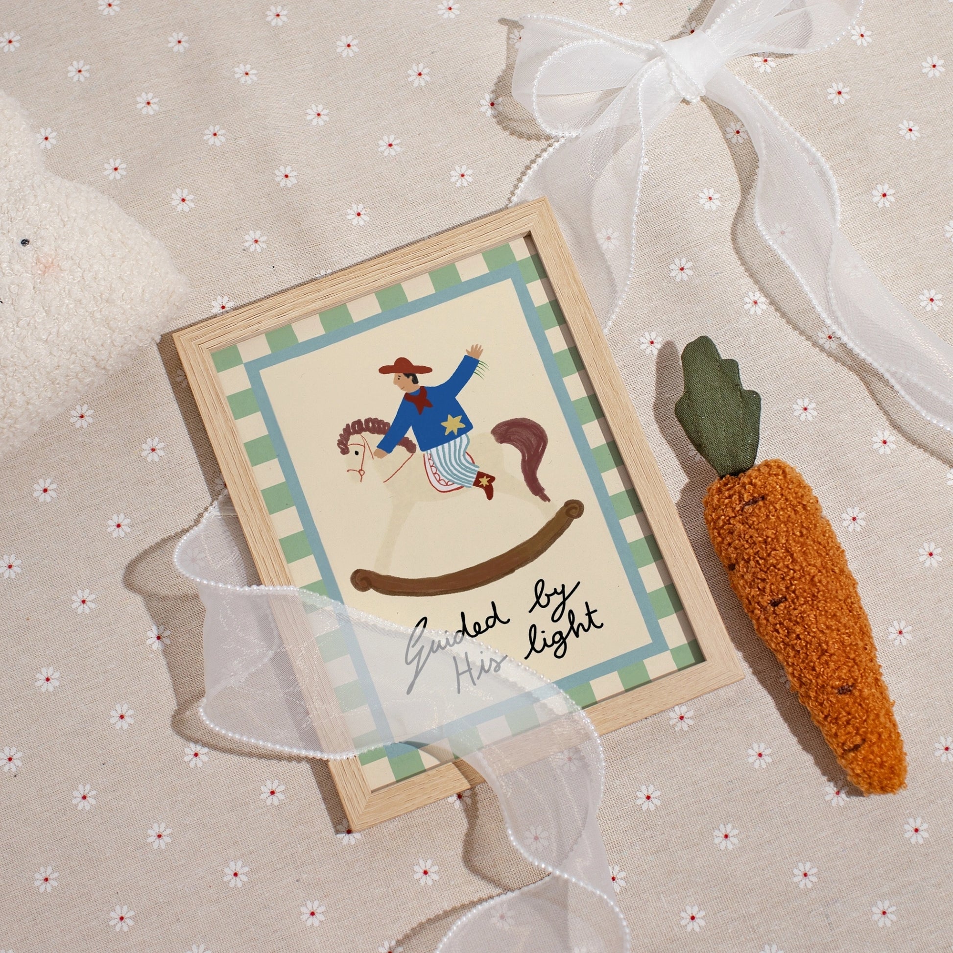 Poster vintage a righe per la cameretta dei bambini