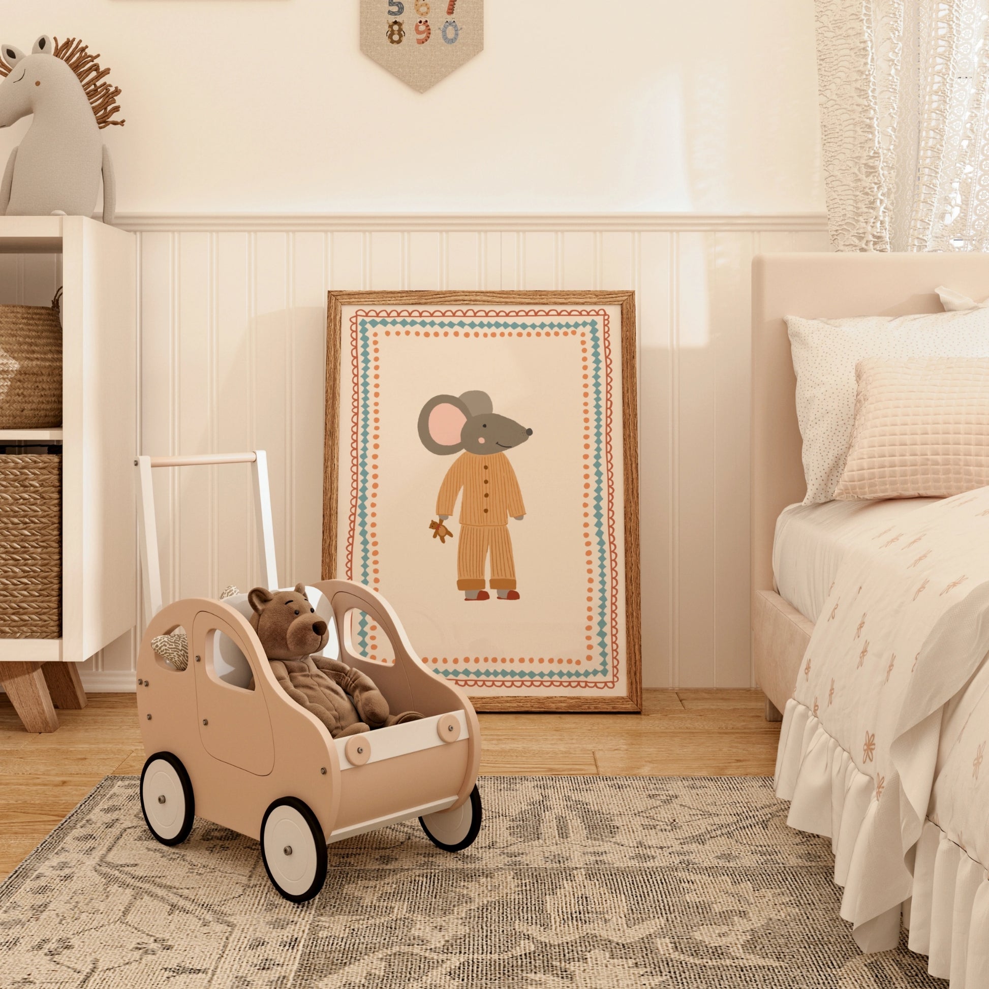 Impression pour chambre d'enfant : chiot et chaton – Décoration murale animalière mignonne pour enfants